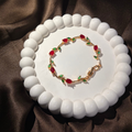 Red and Green Tulip Bracelet