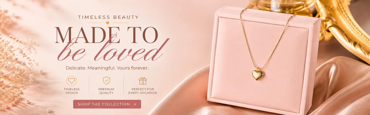 Gold heart pendant necklace gift box - Prettyx timeless jewelry, perfect for every occasion