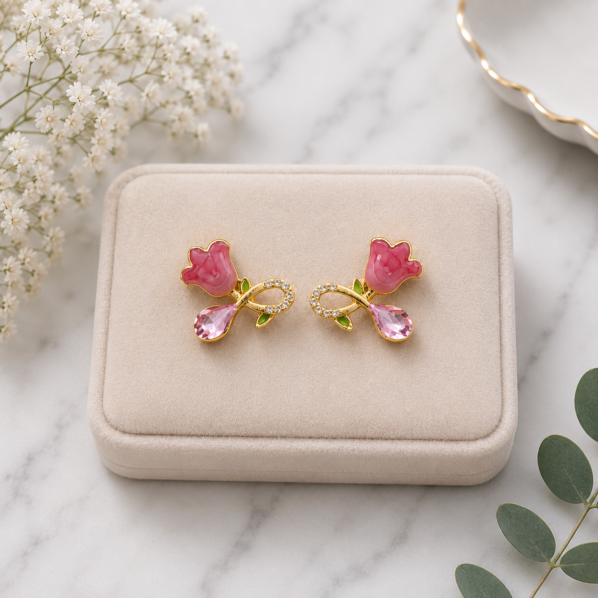 Rose Petal Earrings