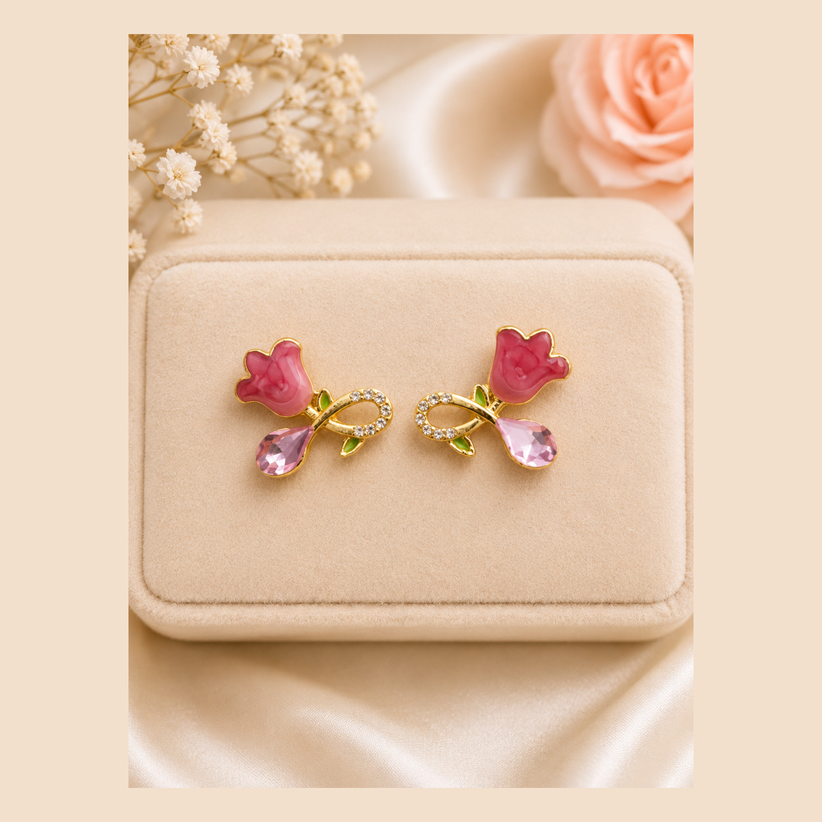 Rose Petal Earrings